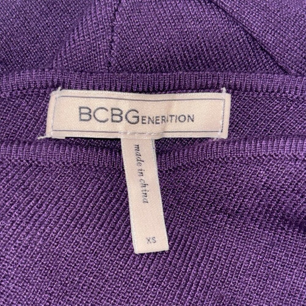 NWT BCBGENERATION Cutout Shoulder Sweater XS Asymmetric Neck Night Out Date - Picture 7 of 9